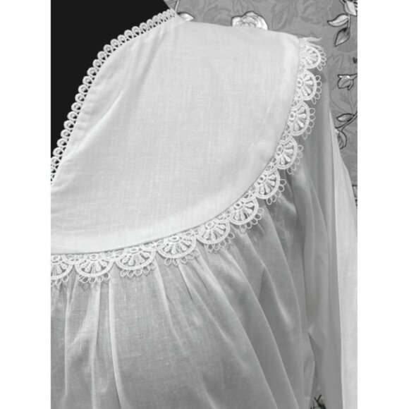 SoieRose 100% Cotton Victorian – Long Sleeve White Vintage Sleepwear SR-1208 - Picture 4 of 9